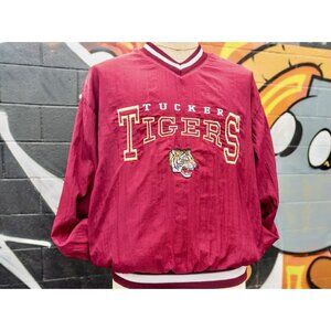 TUCKER TIGERS Vintage Windbreaker (V-Neck Pullover) Size Medium